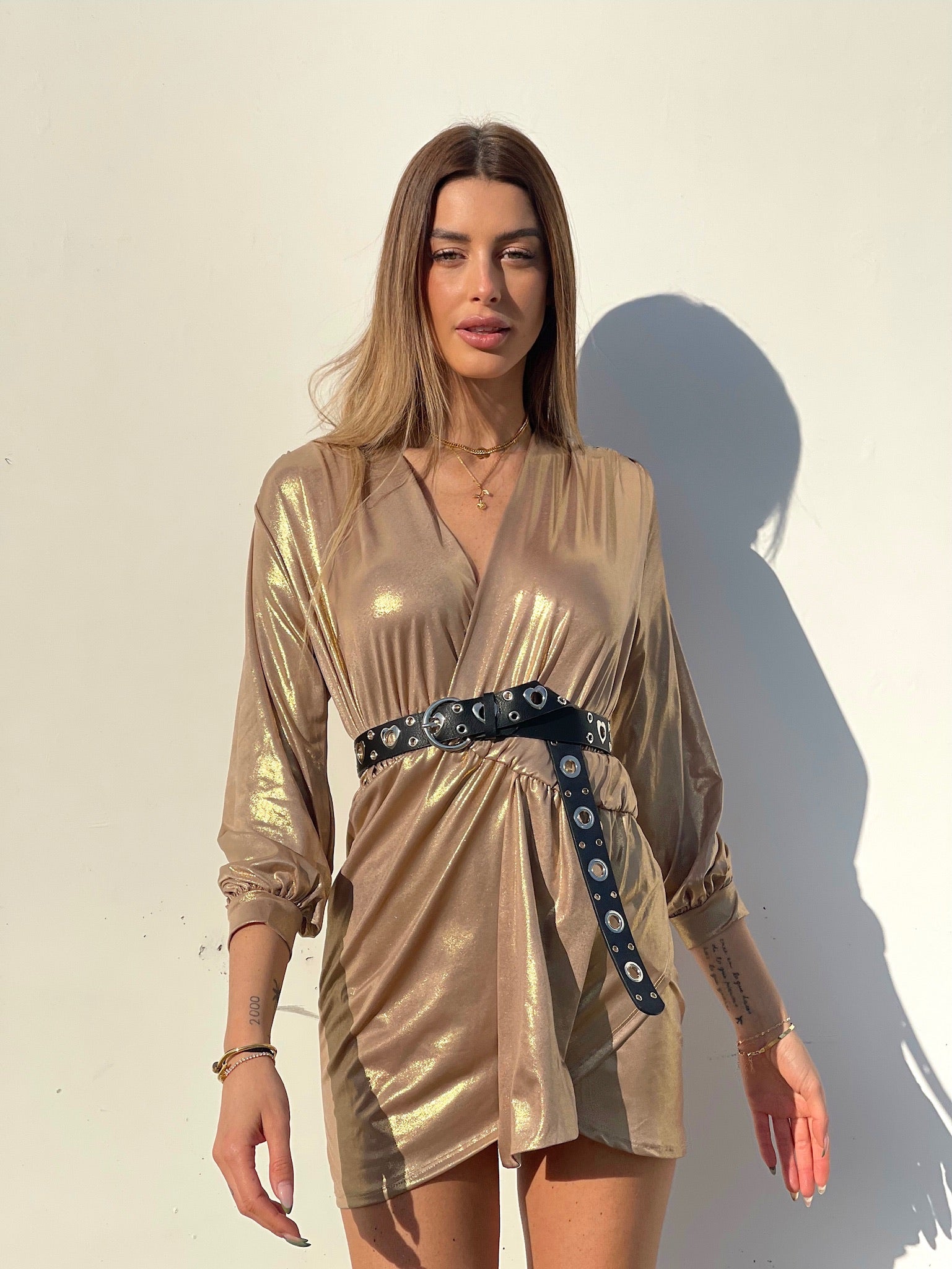 Abito glam night gold