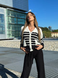 Pantalone di lana ampio nero