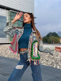 Giaccone di jeans pop
