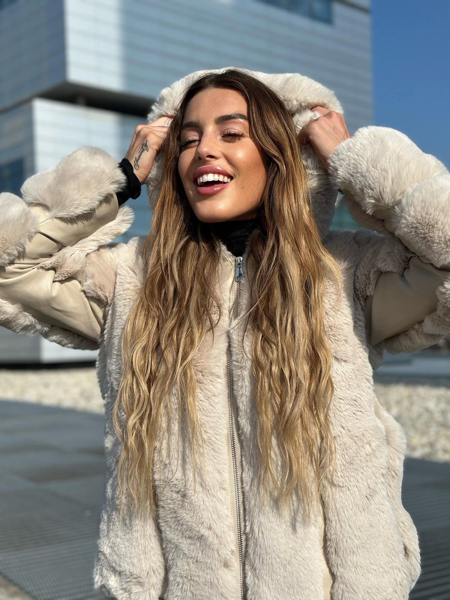 Eco-pelliccia Beige