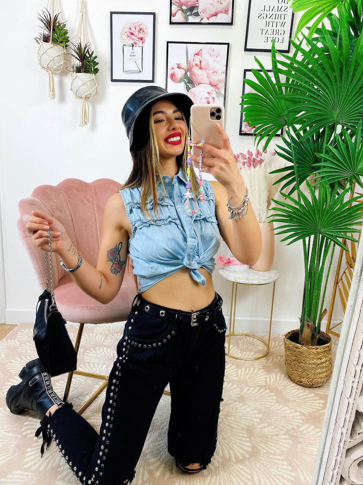 Blusa in jeans leggera