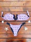 Bikini con cuoricini lilla