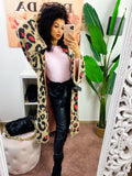 Cardigan maculato con dettagli Fuxia