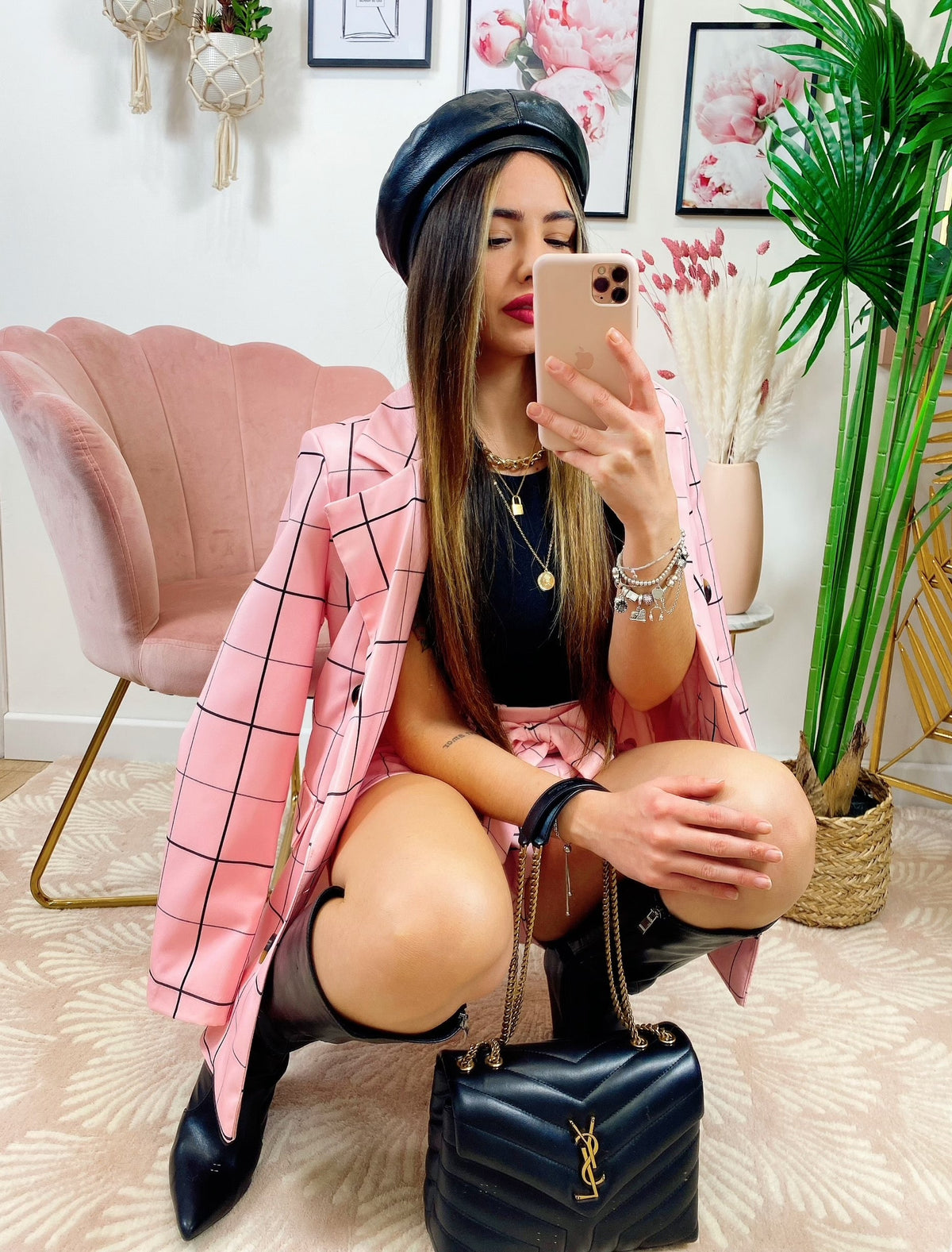 Completo Giacca e Short Rosa