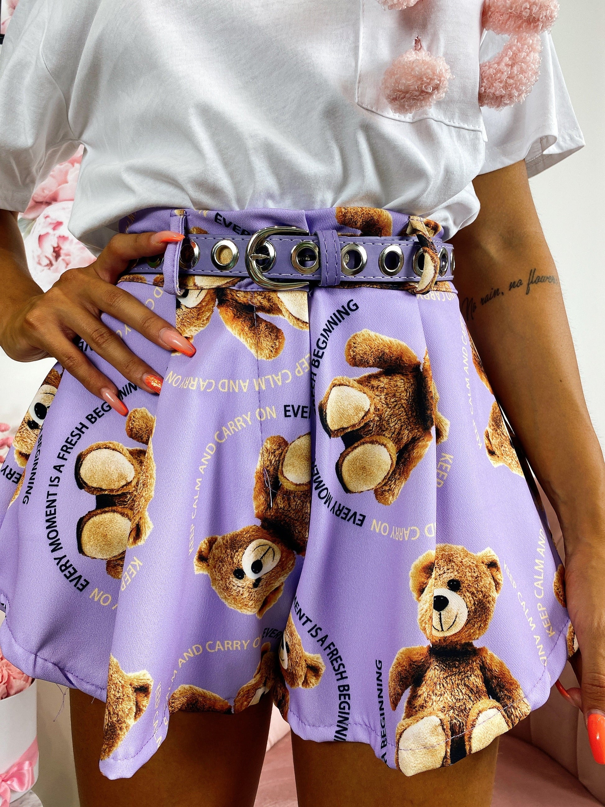 Short con Orsetti lilla