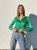 Body camicia verde smeraldo