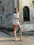 Completo bianco a retina