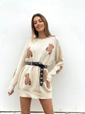 Maxi maglione panna Teddy