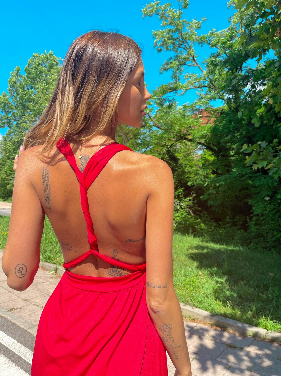 Dress Red Carpet con due spacchi