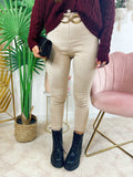 Leggins in camoscio Camel