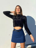 Gonna in tweed blue