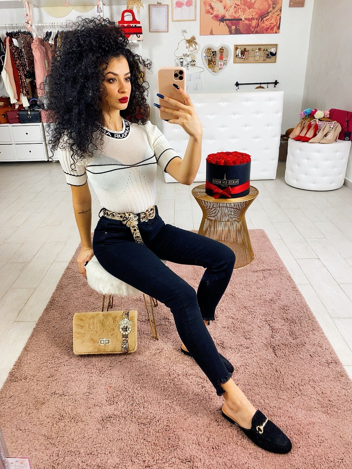 Jeans nero a sigaretta
