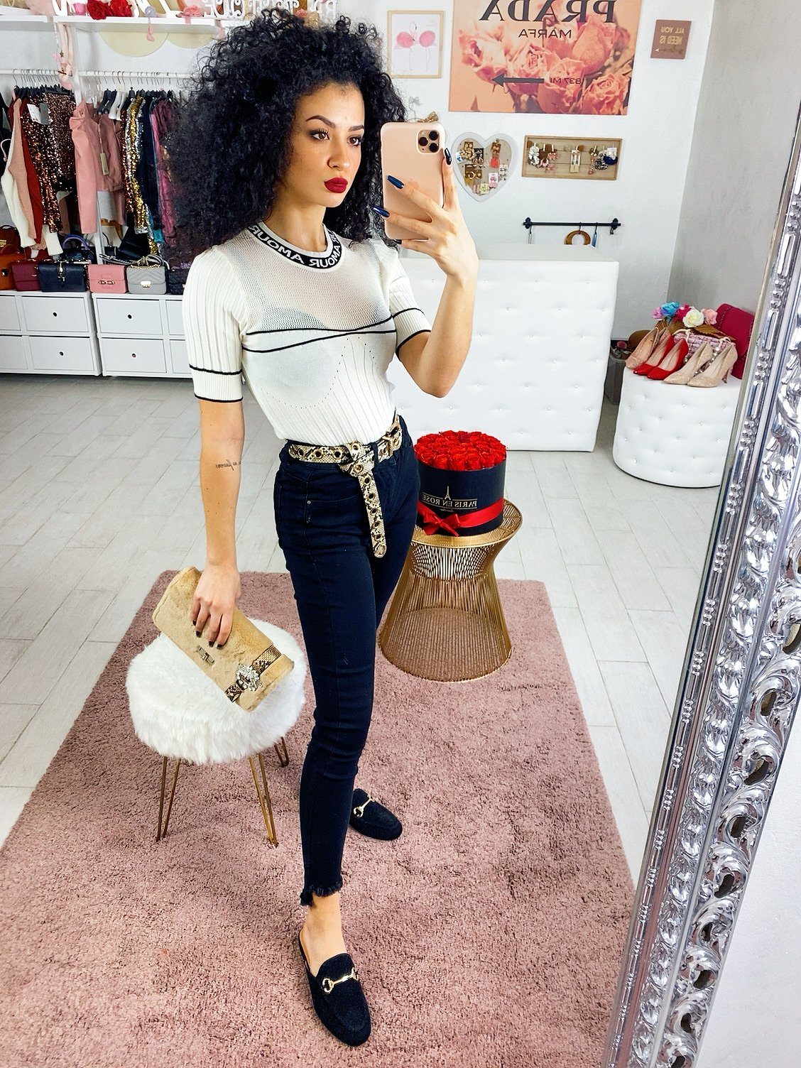 Jeans nero a sigaretta
