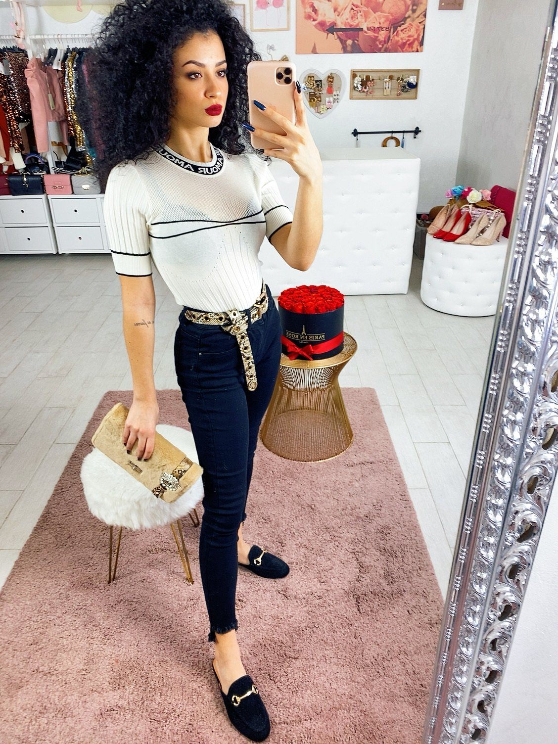 Jeans nero a sigaretta