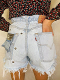 Jeans Vintage con Borchie chiaro