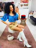 Magliettina in jeans con bottoni