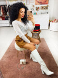 Magliettina in pizzo bianca