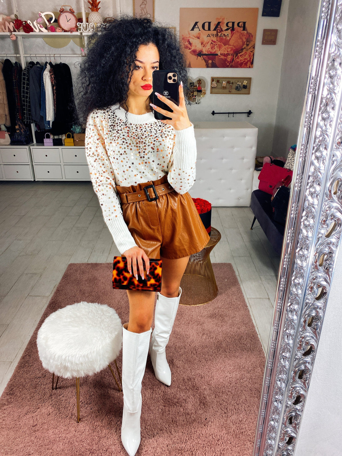 Maglione con paillettes