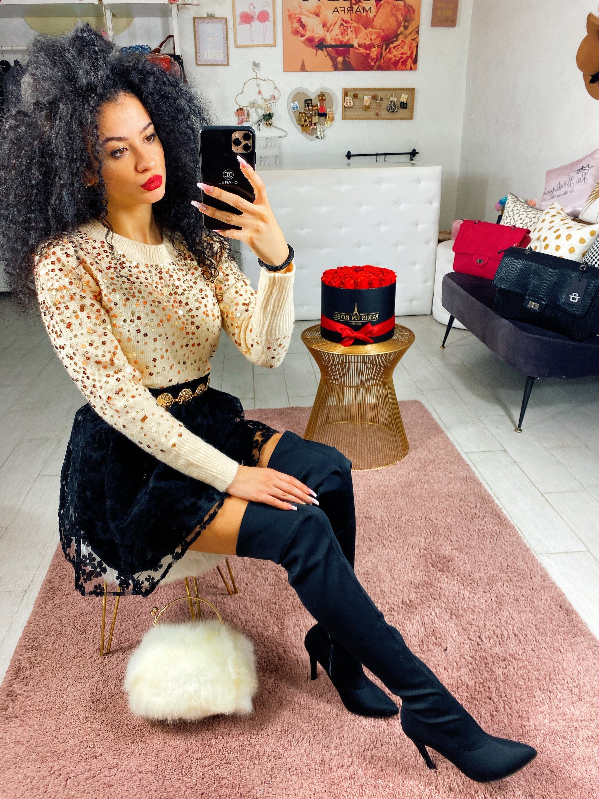Maglione con paillettes