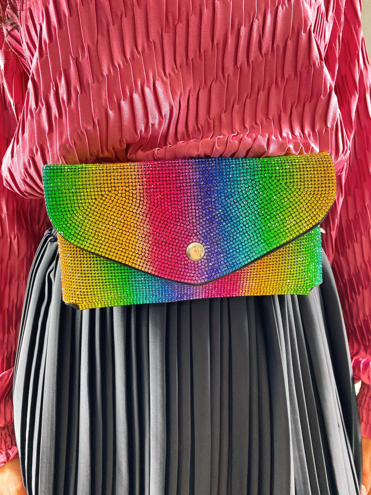 Marsupio con strass
