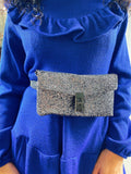 Marsupio glitter argento
