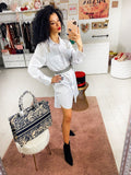 Maxi camicione con strass