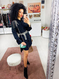 Maxi camicione con strass