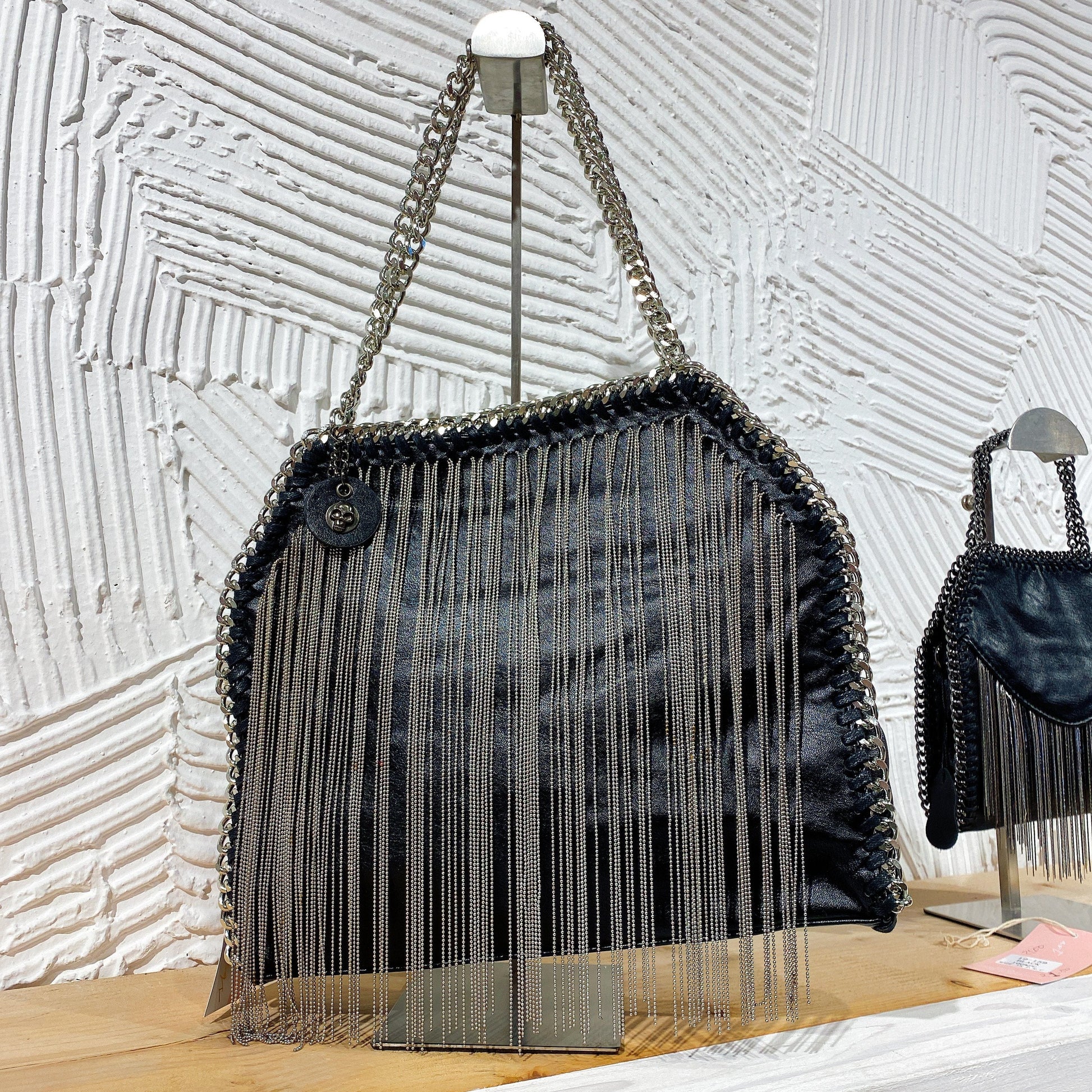 Maxi pochette con frange