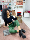 Pantalone street verde militare