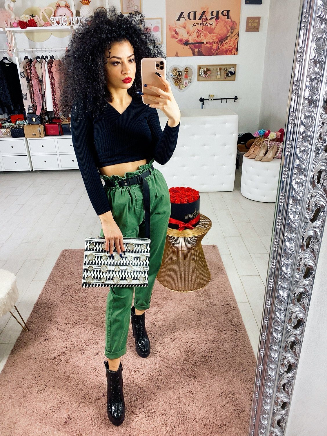 Pantalone street verde militare