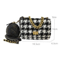 Pochette pied de poule con Borsellino