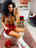 Short in ecopelle bordeaux