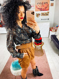 Short in ecopelle Camel