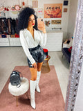 Short metal con cintura