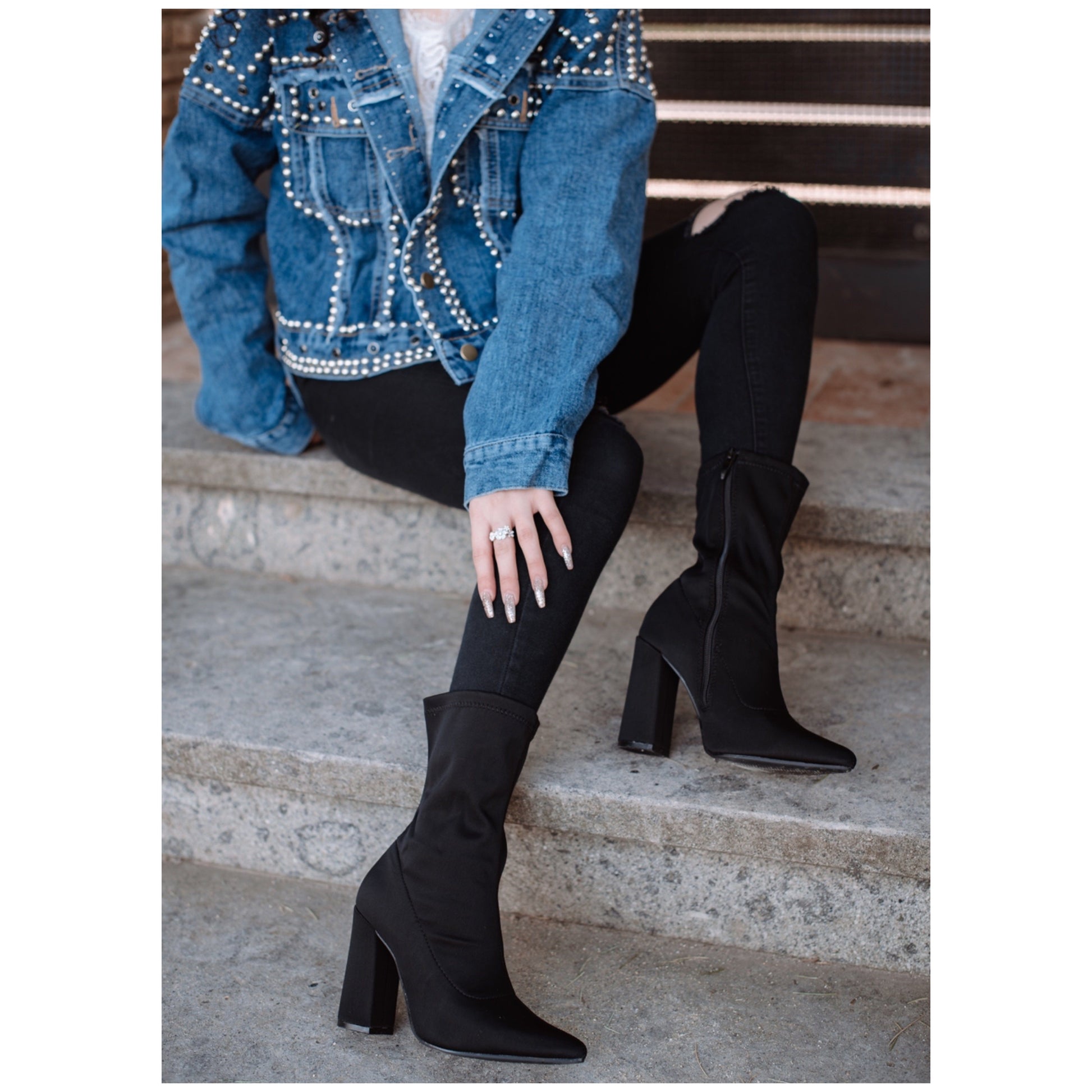 Stivaletti a calzino Glam