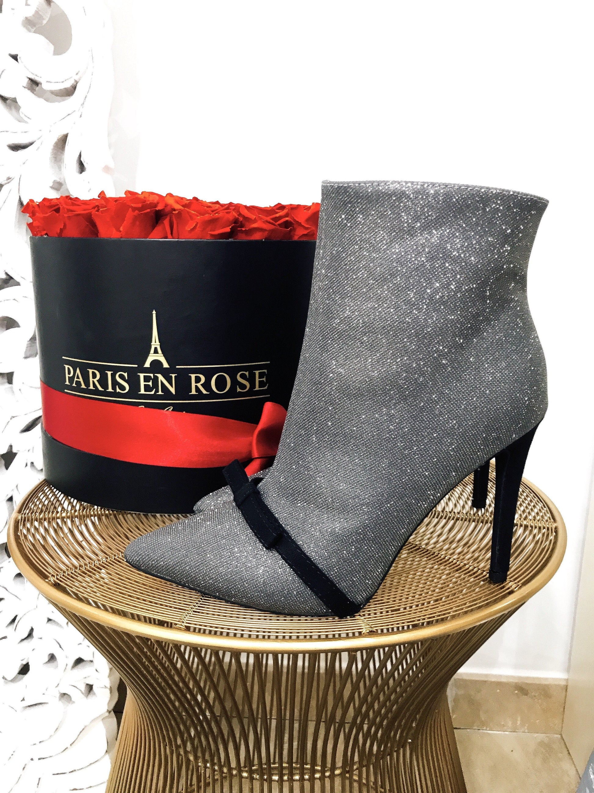 Stivaletto Glitter con fiocchetto