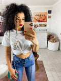T-shirt con dettaglio gold