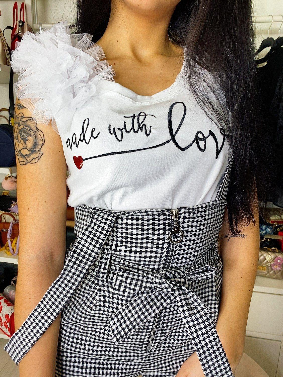 T-shirt Made With Love con rouge