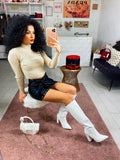 Top crop con zip