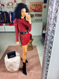 Tubino easy glitter bordeaux