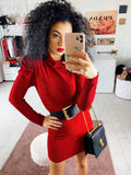 Tubino easy glitter rosso