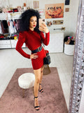 Tubino easy glitter rosso