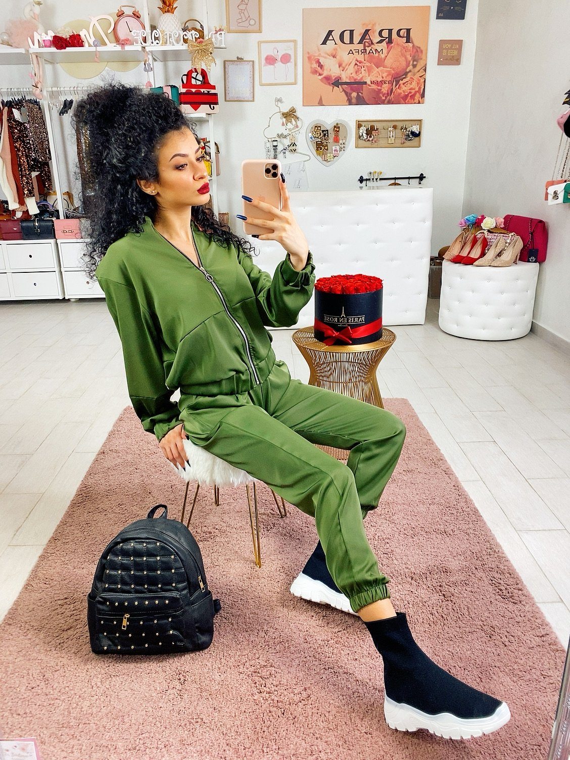 Tuta due pezzi con zip