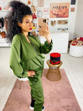 Tuta due pezzi con zip
