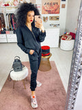 Tuta due pezzi con zip