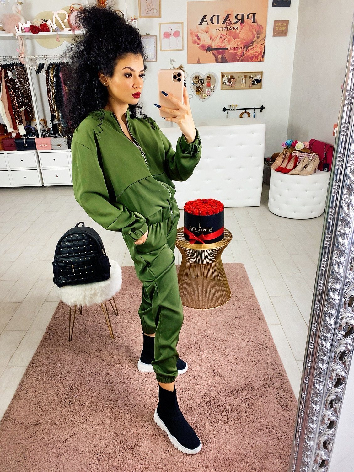 Tuta due pezzi con zip