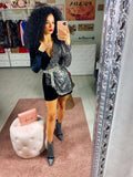 Tutina in velluto con paillettes